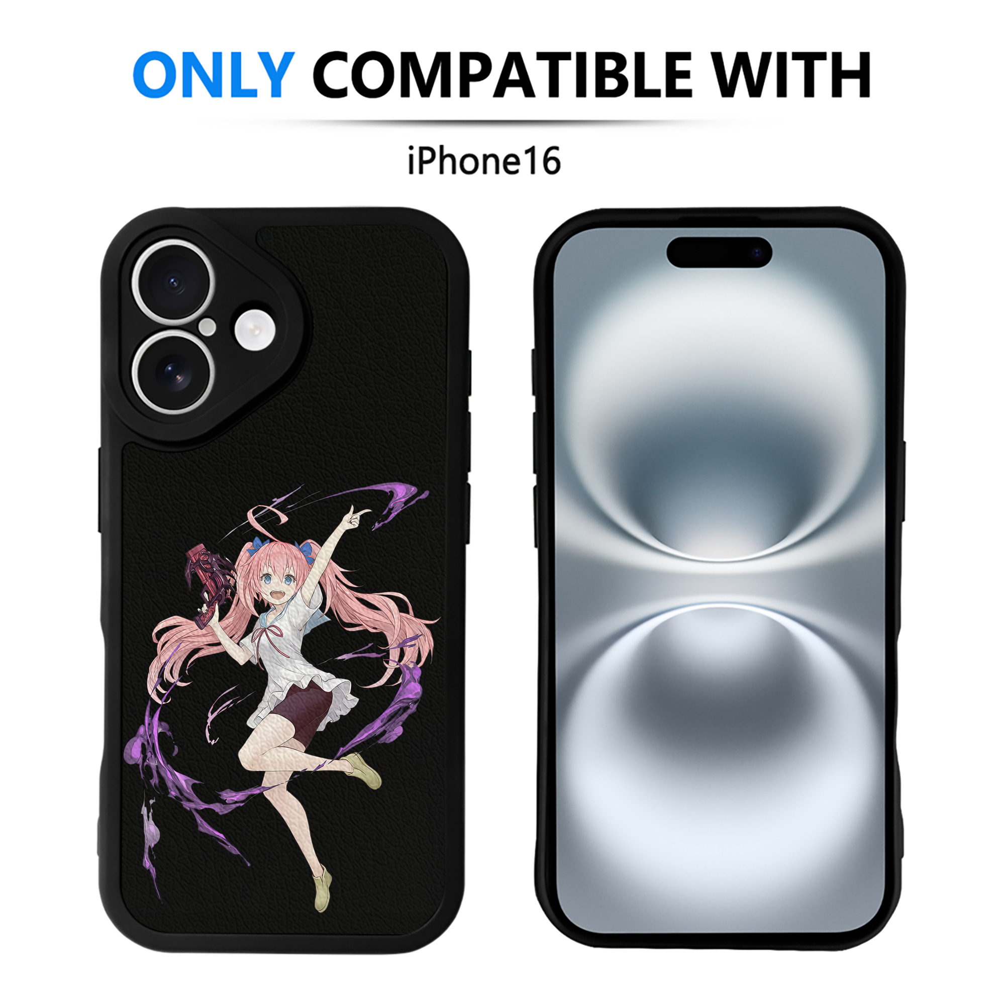 （画像用） 転スラ Regarding Reincarnated to Slime 【iPhone 16シリーズ対応】シリコンスマホケース（レザー調） 材質：シリコン